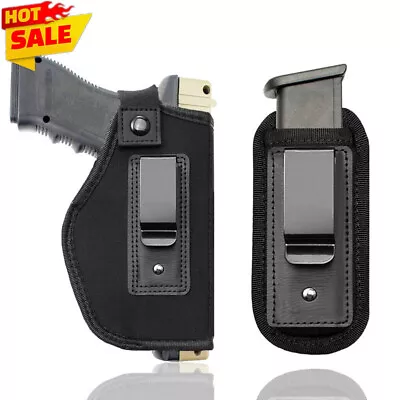 Tactical Right Hand Gun Holster For IWB Concealed Carry & Single Magazine Holder • $9.49