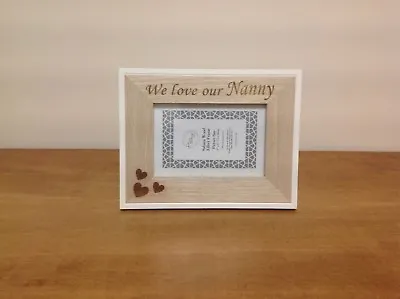 £8.50 • Buy Personalised We Love Our / I Love My... Grandad / Nanny Wooden Photo Frame 6”x4”