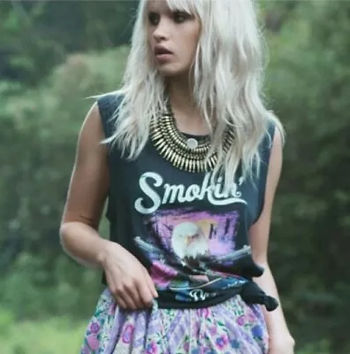 $120 • Buy Spell And The Gypsy Collective Smoking Dreams Tank Tee Top Black XS