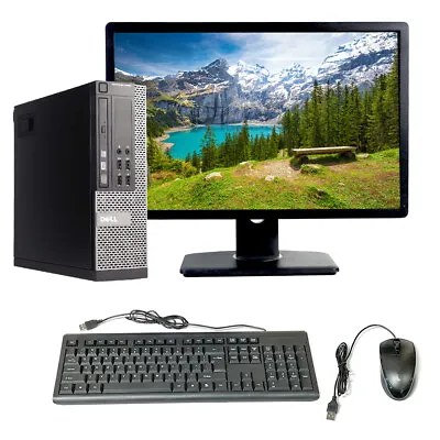 Dell I5 Desktop Computer SFF 8GB RAM 500GB HD 22  Monitor Windows 10 PC Wi-Fi • $168.66