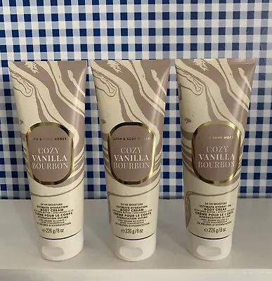 3X ~ Bath & Body Works ~ COZY VANILLA BOURBON ~ Ultimate Hydration Body Cream • $29.50