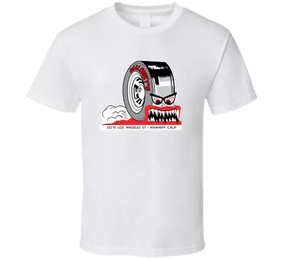 Vintage Hot Rod Racing T-Shirt Maloneys Tires • $25.99