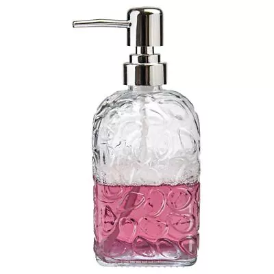 Circleware - Vintage Retro Pebble Square Base Clear Glass Soap Pump 380ml • $4.95