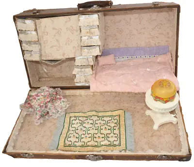 Handmade Barbie Suitcase House Dollhouse Travel Case Accessories Furniture Vtg • $54.99
