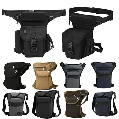 Men Waist Drop Leg Thigh Bag Outdoor Hip Belt Tactical Fanny Utility Pack Pouch • $8.95