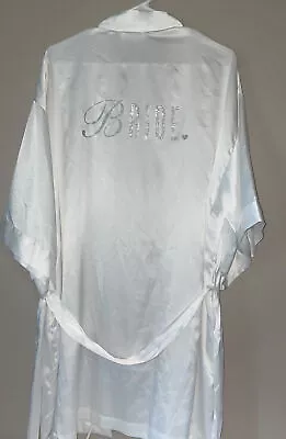 I DO VICTORIAS SECRET Womens White Robe OS Wedding I  Do Bride • $8.99