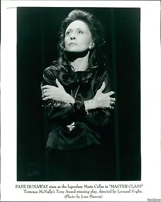 1996 Faye Dunaway As Maria Callas Stars In Master Class Tour Theater 8X10 Photo • $19.99