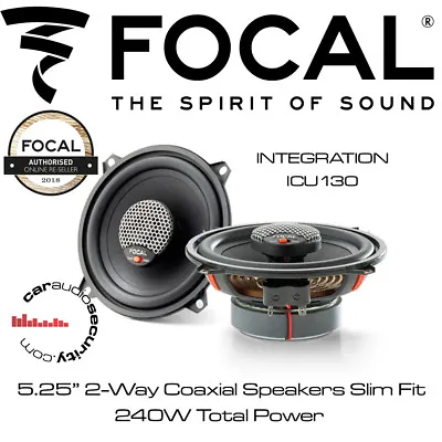 Focal ICU130 - INTEGRATION 130mm/5.25  2-Way Coaxial Speakers Slim Fit Kit • $147.92