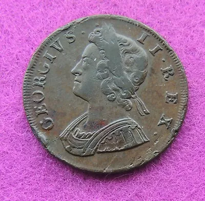 George 11 1729 Halfpenny S3717 Rare!!...mr20-47 • £1