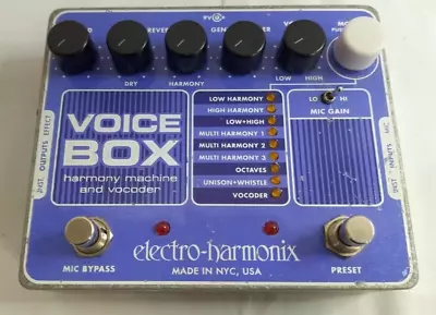 Electro Harmonix Voice Box Vocal Harmony Machine Vocoder No Adapter • $193.99