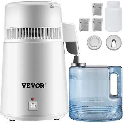 VEVOR 4L Distilled Pure Water Distiller Stainless Steel Internal Purifier Filter • $83.99