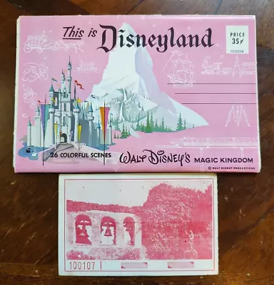 Walt Disney's  This Is Disneyland  Magic Kingdom 26 Colorful Scenes +Tour Ticket • $17