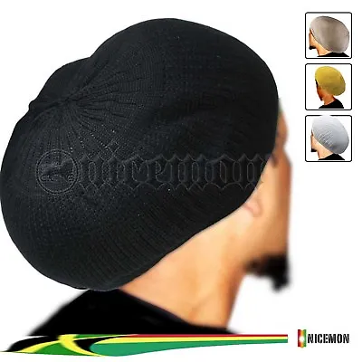 Rasta Cap Dread Tam Hats Beret Bonet Caps Africa Crown Reggae Marley Jamaica M/L • $19.99