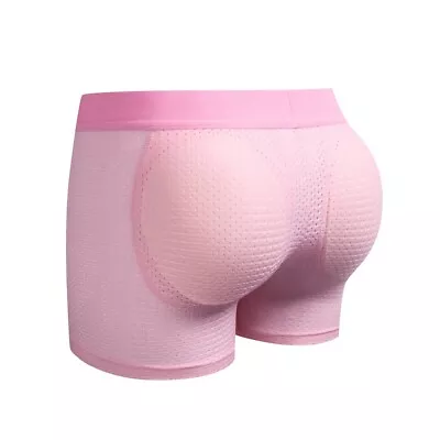 2 Pairs  Men's Padded Boxer Shorts Soft Hip-up Enhancing Butt Underwear Trunks • $27.77