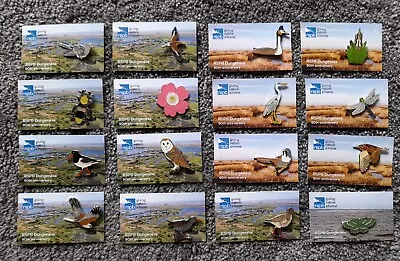 RSPB FULL Set Of 16 DUNGENESS SPECIAL Charity Pin Badges GNAH • £300