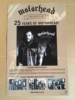 MOTORHEAD Rare 2015 PROMO POSTER Of  Best Of CD NEVER DISPLAYED 11 X 17 USA MINT • $24.99