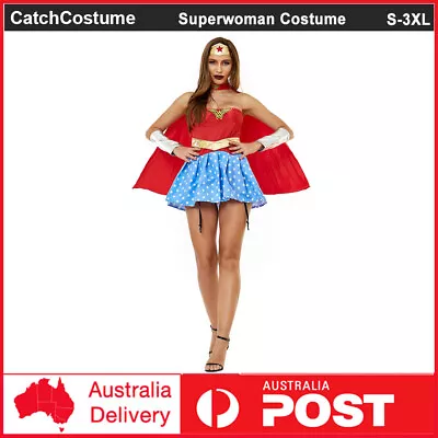 $16.52 • Buy Superwoman Superhero Supergirl Wonder Woman Fancy Dress Halloween Costume Outfit