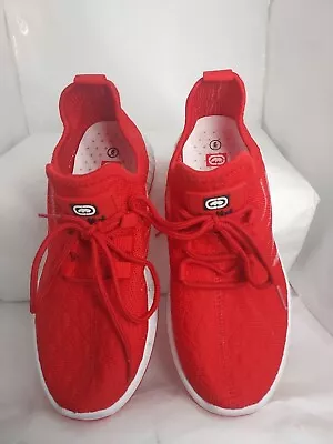 Ecko Unltd. Men's Red Knit Lace Up Sneakers Shoes Size 9 • $14