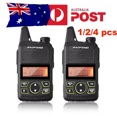 $31.99 • Buy 2/4X BF UHF Ham Radio Two Way Walkie Talkie Earpiece Long Range Rechargeable AU