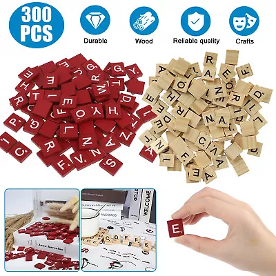 $6.98 • Buy 300 PCS English Alphabet Wood Scrabble Tiles Complete Letters Replacement Crafts