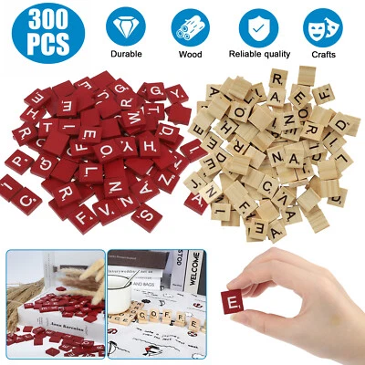 $6.98 • Buy 300 PCS English Alphabet Wood Scrabble Tiles Complete Letters Replacement Crafts
