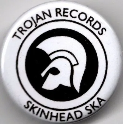 TROJAN RECORDS - SKINHEAD SKA Pin Button Badge 25mm - VESPA LAMBRETTA - SCOOTER • £1.40