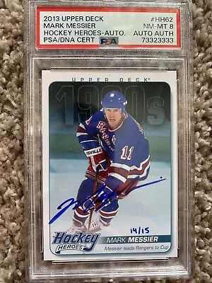 2013 Upper Deck Mark Messier Hockey Heroes AUTO PSA 8 NM-MT #HH62 /15 • $310