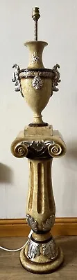 Vintage Widdop And Bingham Resin Roman Pillar Floor Lamp. Rare • £175