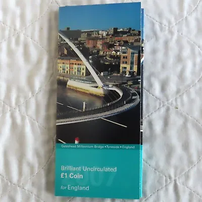 UK 2007 GATESHEAD MILLENNIUM BRIDGE £1 B/UNC PACK - Sealed Pack • £14.95