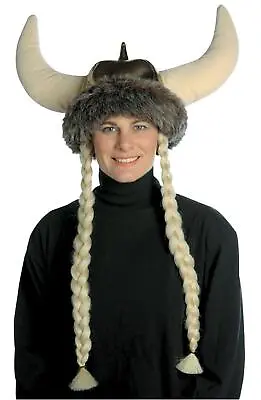 Adult Space Viking Helmet Hat Headpiece With Braids Costume Accessory Gc7051 • $26.10
