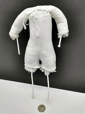 Porcelain Doll Body Muslin Torso W/Wrapped Wire Partial Arms & Legs 10.5  Long  • $7.99