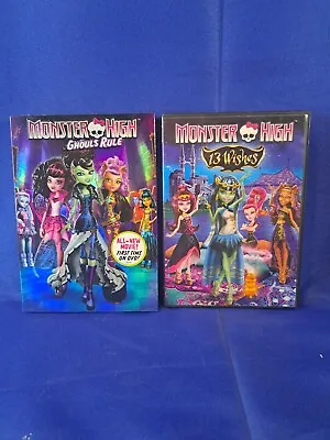 Lot Of 2 Monster High DVDs Ghouls Rule And 13 Wishes • $16.99