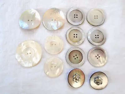 Large Mother Of Pearl Buttons 13 Buttons • $8.99