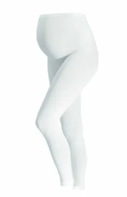  Women Soft Comfortble WHITE Maternity Cotton Legging Full Ankle Length Pregancy • £5.99