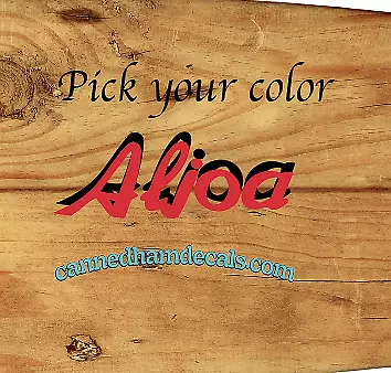 Aljoa Modernistic Vintage Travel Trailer Repro Canned Ham Decal Red/Black Set 2 • $28