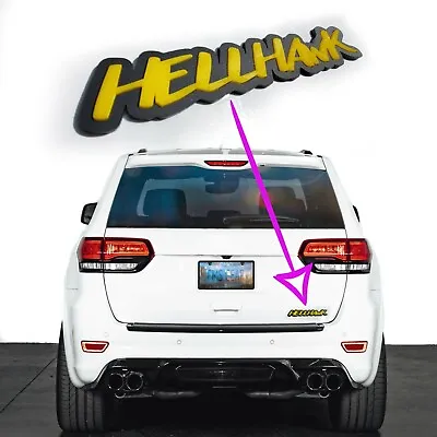 1 HELLHAWK Emblem Fits Jeep Trackhawk Grand Cherokee Door Or Liftgate Badge Logo • $24.90