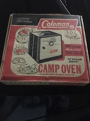 Vintage Coleman 5010A700 Black & Gold Portable Camp Stove Oven For Original Box • $54