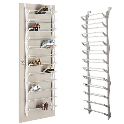 $49.99 • Buy Hanging Shoe Holder Organiser Over The Door Shelf Rack Storage Hook Hold 36 Pair