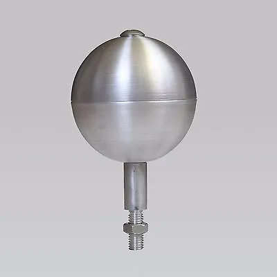 $32.98 • Buy Silver Anodized Ball Ornament Flag Pole Topper Aluminum 1/2  Rod Satin