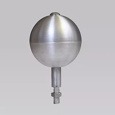 Silver Anodized Ball Ornament Flag Pole Topper Aluminum 1/2  Rod Satin • $79.98