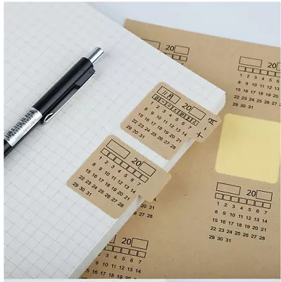 2024 Sheets Kraft Paper Calendar Notebook Index Label Sticker For Organiser • £3.95