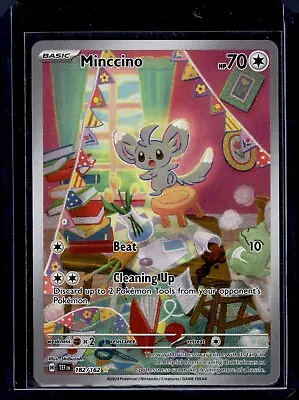 Pokemon TCG - Minccino Illustration Rare Holo - 182/162 - Temporal Forces • $4.75