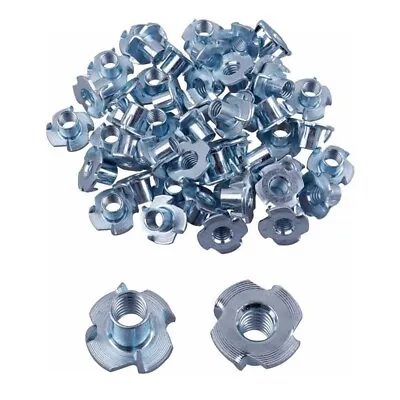 50Pcs 4 Pronged Zinc Plated Tee T-Nut (5/16 -18 X 7/16 ) US Stock B622 • $10.30