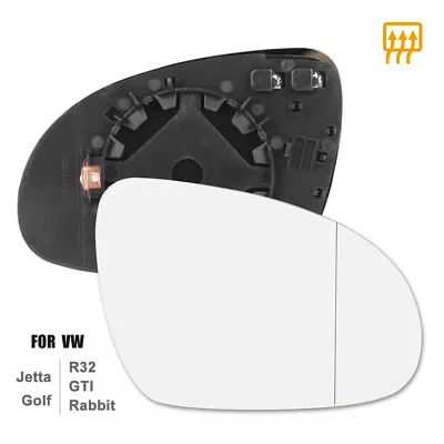 Mirror Glass Heated With Backing Plate Passenger Side For VW Golf R32 Rabbit  • $15.49