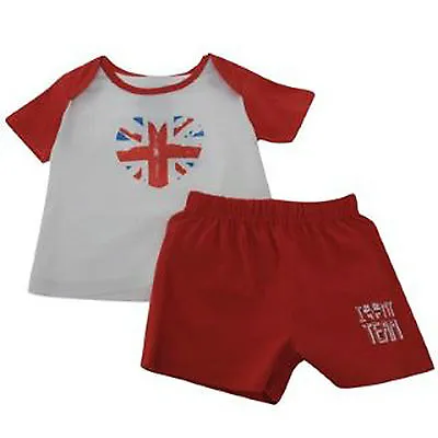 £6.99 • Buy Baby T-shirt & Shorts Set 0-24 Months England Football Top Union Jack Team Gb
