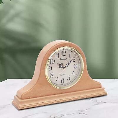 European Style Wood Mantel Clock Vintage Table Clock Office Decor Non-Ticking • $32