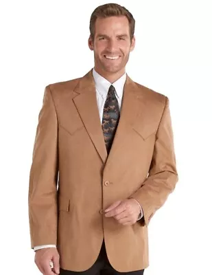 Circle S Western Sport Coat Mens Houston Point Yoke 56 R Camel CC4625B • $71.60