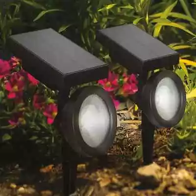 Member's Mark 2-Piece LED Solar Spot Lights Oil-Rubbed Bronze • $24.99