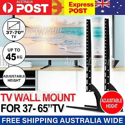$22.91 • Buy Universal Table TV Stand Bracket Base VESA Pedestal Top Mount For 37-65 Inch MEL
