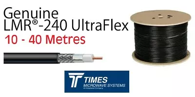 LMR-240-UF UltraFlex Times Microwave Coaxial 50 Ohm Low Loss Cable Radio HAM LTE • £39.06